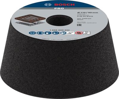 Bosch 1608600234 Schuurkom, conisch-metaal/gietijzer 90 mm, 110 mm, 55 mm, 60 Bosch Power Tools 1 stuk(s)