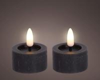 Lumineo ledtheelicht d4h5cm 2st grijs - thumbnail