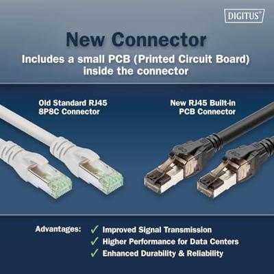 Digitus DK-1843-050 RJ45 Netwerkkabel, patchkabel CAT 8.1 S/FTP 5 m Zwart Kleurcodering, Afgeschermd, Meerdradig, Met anti-kniktule 1 stuk(s) Digitus DK-1843-050 RJ45 Netwerkkabel, patchkabel CAT 8.1 S/FTP 5 m Zwart Kleurcodering, Afgeschermd, Meerdradig, Met anti-kniktule 1 stuk(s)