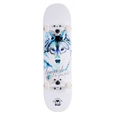 skateboard Blue Wolf 31 x 8 inch hout wit zwart skateboard Blue Wolf 31 x 8 inch hout wit zwart