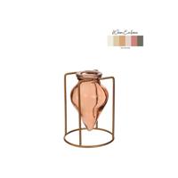 Bloemenvaas Breeze amber Ø8,5xH11cm - thumbnail