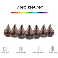 Aroma diffuser zwart Timber donker hout 400ml - thumbnail