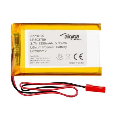 Akyga LP503759 Accupack Batterijgrootte: Speciaal LiPo 3.7 V 1350 mAh