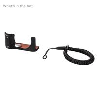 SmallRig 4879 Camera Leather Half Case Kit for Fujifilm X-M5, zwart - thumbnail