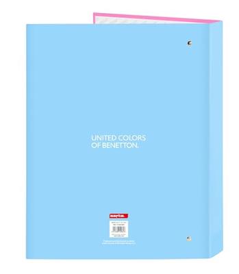 Ringmap Benetton Spring Roze Hemelsblauw A4 26.5 x 33 x 4 cm Ringmap Benetton Spring Roze Hemelsblauw A4 26.5 x 33 x 4 cm