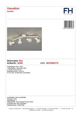 Fischer & Honsel Witte opbouwspotRan 4-lichts - 20393