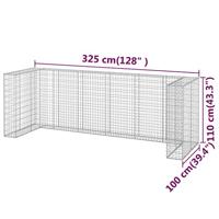 Schanskorf voor containers 325x100x110 cm gegalvaniseerd staal - thumbnail