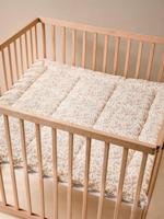 Vloermatras / Parkbodem hydrofiel katoen BLOEMEN wit, bedrukt - thumbnail