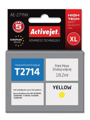 Activejet AE-27YNX inkt (vervanging van Epson 27XL T2714; Supreme; 18 ml; geel)