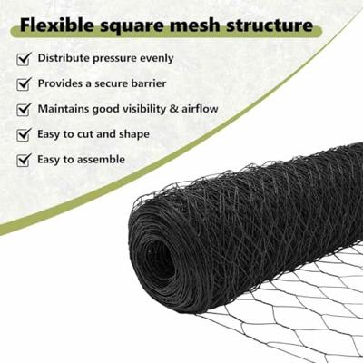 VidaXL Hexagon hek grijs 0,6 x 10 m pvc