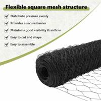 VidaXL Hexagon hek grijs 0,6 x 10 m pvc - thumbnail