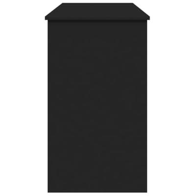 Kaptafel met spiegel 100x45x76 cm zwart