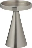 Kandelaar aluminium stompkaars 10x13cm zilver - thumbnail