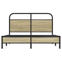 Bedframe zonder matras bewerkt hout sonoma eikenkleur 120x190cm - thumbnail