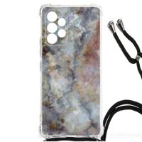 Samsung Galaxy A53 Anti-Shock Hoesje Marmer Grijs - thumbnail