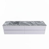 MONDIAZ VICA-DLUX 200cm badmeubel onderkast Cale 4 lades. Inbouw wastafel CLOUD links zonder kraangat, kleur Lava. - thumbnail