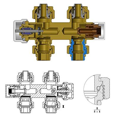 Radiatorkraan Onderblok BWS Haaks Wit Radiatorkraan Onderblok BWS Haaks Wit