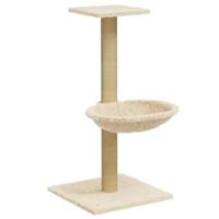 VidaXL Kattenmeubel met sisal krabpaal 74 cm crèmekleurig - thumbnail