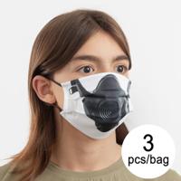 Hygiënisch en herbruikbaar gezichtsmasker gemaakt van stof Gas Luanvi Maat M Pakket van 3 stuks - thumbnail