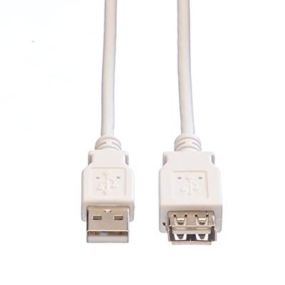 VALUE USB 2.0 kabel, type A-A, M/F, wit, 1,8 m