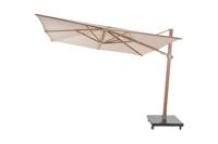 4-Seasons zweefparasol Siesta 300 x 300 cm - Woodlook/Sand - thumbnail