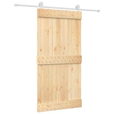 Schuifdeur met beslag 100x210 cm massief grenenhout