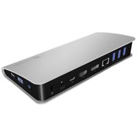 ICY BOX IB-DK2408-C Bedraad USB 3.2 Gen 1 (3.1 Gen 1) Type-C Zwart, Zilver - thumbnail