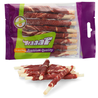 Braaaf Rollsticks 12 cm beef and fish Braaaf Rollsticks 12 cm beef and fish