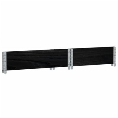 VidaXL Palletopzetrand 80x60 cm massief grenenhout zwart VidaXL Palletopzetrand 80x60 cm massief grenenhout zwart