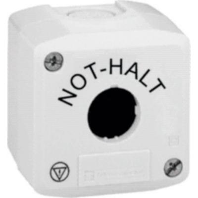 Schneider Electric XALK01 Lege behuizing 1 inbouwplaats (b x h x d) 68 x 68 x 53 mm NOT-HALT Geel, Lichtgrijs 1 stuk(s)