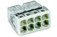 WAGO 2273-208-50 2273 Lasklem Flexibel: 0.5-2.5 mm² Massief: 0.5-2.5 mm² Aantal polen: 8 50 stuk(s) Transparant, Lichtgrijs Box - thumbnail
