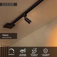 Lucide TRACK RITMO Railspot - 1-fase Railsysteem / Railverlichting - 1xGU10-MR11 - Zwart (Uitbreiding) - thumbnail