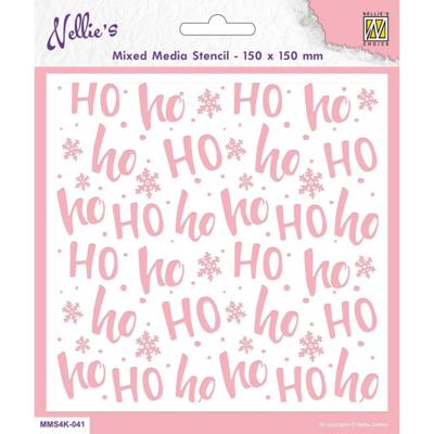Nellie's Choice • stencil a6 size christmas background ho ho