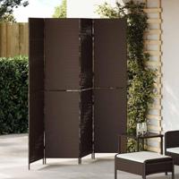 Kamerscherm Bruin 195 x 180 cm poly rattan - thumbnail