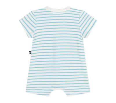 Kort boxpakje voor baby's in gestreepte badstof PETIT BATEAU blauw