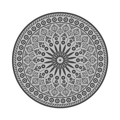 Esschert Design Tuintapijt Grijs Rond 170 cm