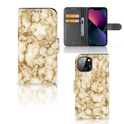 iPhone 13 Mini | Bookcase | Marmer Goud