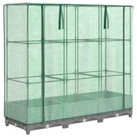 Plantenbak verhoogd met kashoes 120x40x123 cm rattanlook - thumbnail