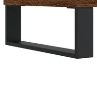 Platenkast 85x38x48 cm bewerkt hout bruin eikenkleur - thumbnail