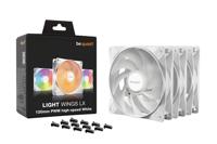 BeQuiet LIGHT WINGS LX 120mm PWM high-speed White Triple-Pack PC-ventilator Wit (b x h x d) 120 x 120 x 25 mm Incl. LED-verlichting - thumbnail
