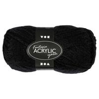Creativ Company Acrylgaren, zwart, 50gr, 80m - thumbnail