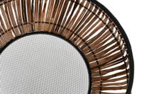 Pottenset DKD Home Decor Zwart Natuurlijk Metaal Rotan Vierkant Bali 50 x 50 x 25,4 cm (2 Stuks) - thumbnail