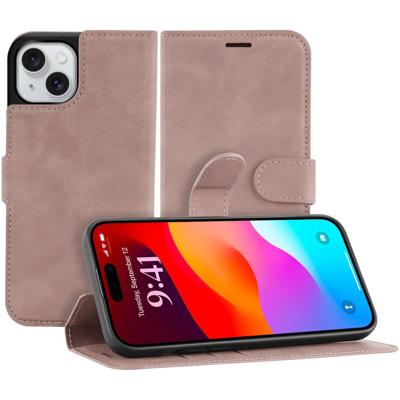 Just in Case Premium Wallet Case voor Apple iPhone 15 Telefoonhoesje Roze Just in Case Premium Wallet Case voor Apple iPhone 15 Telefoonhoesje Roze