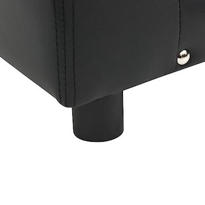 VidaXL Hondenbank 81x43x31 cm pluche en kunstleer zwart