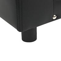 Hondenbank 81x43x31 cm pluche en kunstleer zwart - thumbnail