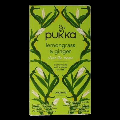 Pukka Lemongrass & Ginger Biologische Thee 20 Zakjes