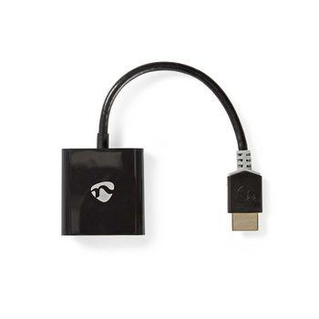 Nedis CCBW34900AT02 Hdmi - Vga-kabel Hdmi-connector - Vga Female + 3,5 Mm Uitgang 0,2 M Antraciet
