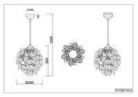 Trio Blaadjes hanglampLeavy Ø 38cm - R10461932 - thumbnail