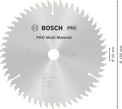 Bosch Accessoires Cirkelzaagblad Multi Material 190 x 20/16 x 2,4 mm, 54 1st - 2608640508