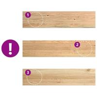 VidaXL Traptreden 4 st 110x30x2 cm onbehandeld massief eikenhout - thumbnail
